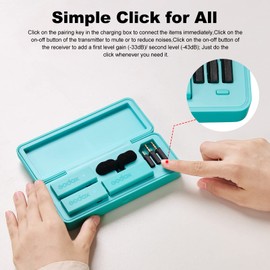 GODOX Movelink Mini UC Kit Wireless Microphone System, 2.4GHz Lavalier Mic 100m(328ft.) Range with Charging Case for Android, Camera, Vlogger, Youtuber, Interviewer(Green)