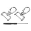 sourcing map 2Pcs Swivel Clasps Hook, 25mm(1 Inch) D Ring