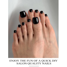 EBANKU 52Pcs Semi-Cured Gel Nail Strips Toes, Gel Nail Strips for Toes Real Gel Nail Polish Sticker, Long-Lasting French Manicure Stickers Salon Nails at Home Requires UV Light with Nail File&Stick