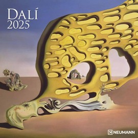Dali 2025 - Wall Calendar - Brochure Calendar - 30 x 30 - 30 x 60 Open - Art Calendar