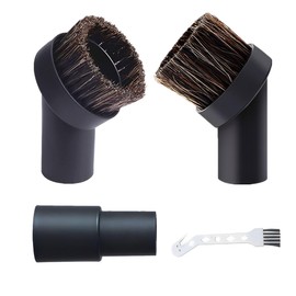 Vacuum Brush Attachment,25/35mm Horse Hair Brush with 1-1/4 to 1-3/8 Inch Hose Adapter for 1.25 Inch Vacuum Cleaner,Vacuum Attachment Soft Bristle Replacement