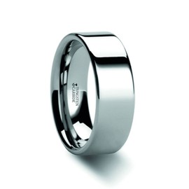 Thorsten SPARTAN | Flat Tungsten Rings for Men | Tungsten | Comfort Fit Wedding Ring Band - 6mm - Size 9