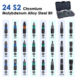 24 in 1 Magnetic Ratchet Screwdriver Set, DIY Magnetic Screwdriver Set with Detachable Handle&Multi-Bit, Portable Screwdriver Kit Precision Repair Tool for Furniture, Computer, Bicycle, Electronics