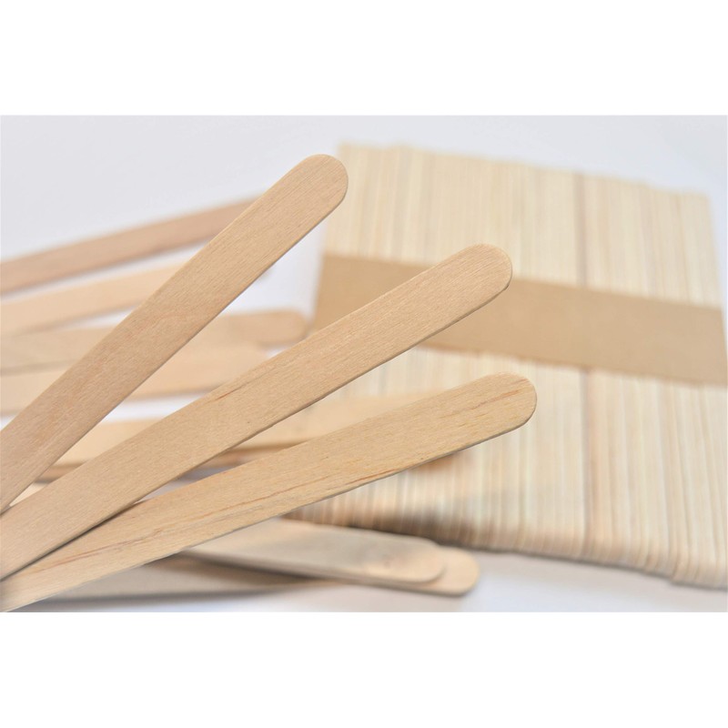 200 Small Natural Wooden Lolly Craft Sticks Normal Ice Cream