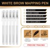 5PCS microblading eyebrow white mapping pen, eyebrow Outline Tattoo skin