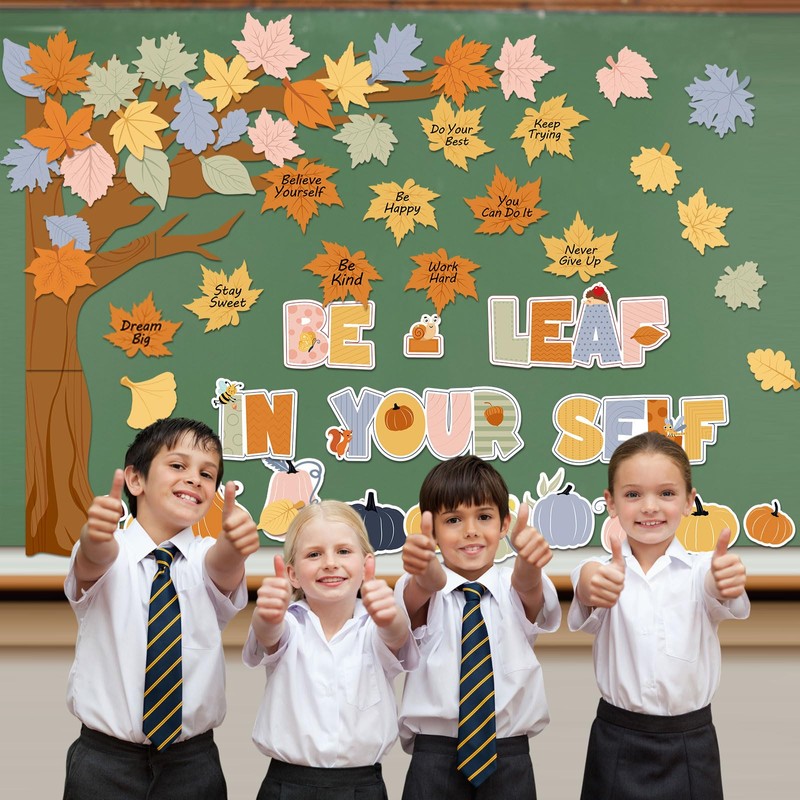 Funrous Tree Bulletin Board Set Big Fall Tree Classroom Decorations