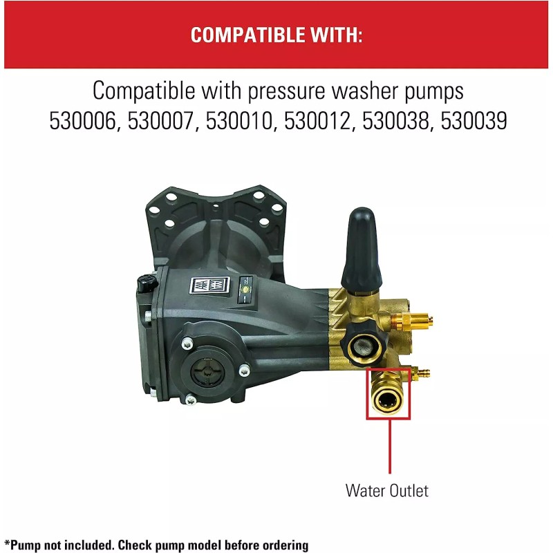Simpson 7110331 3/8 Quick Connect Water Outlet Fitting with O-Rings