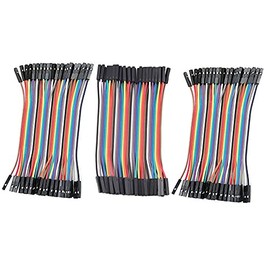 KKHMF 3pcs Breadboard Jumper Wire (Female-Female)(10cm) 120pcs