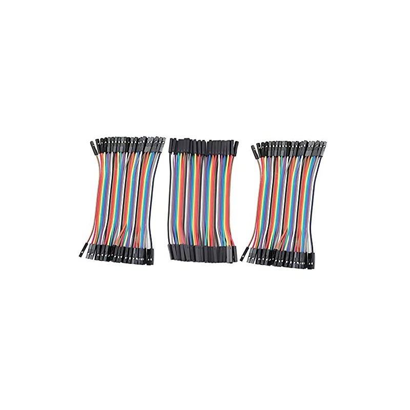 KKHMF 3pcs Breadboard Jumper Wire (Female-Female)(10cm) 120pcs