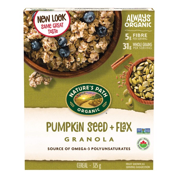 Nature's Path Organic Granola Cereal, Pumpkin Seed + Flax, 11.5 Ounce Box (Pack of 6)