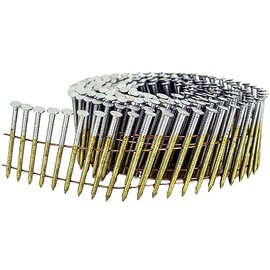 1-3/4 x .092 Inch 15 Degree Wire Weld Coil - Collated - Siding and Fencing Nails - Hot Galvanized - Vinyl Tip - Ring Shank - Small Box ~500 nails