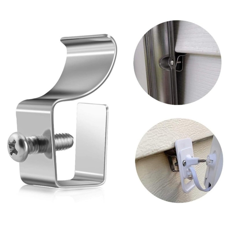 TEHAUX 40pcs Vinyl Siding Clips Punch Outdoor Wall Hooks for