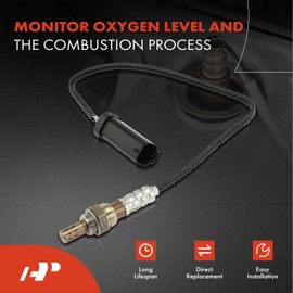 Sensor de oxígeno O2 A-Premium compatible con Dodge Dakota 1990-1995, B1500, B2500 1995 y Jeep Cherokee 1991-1995, Grand Cherokee 1993-1995, Wrangler 1991-1995 y Chrysler Sebring, reemplazo# 895600592