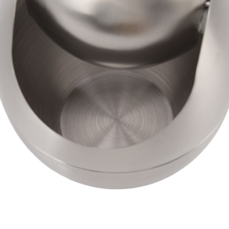 Desktop Trash Can Stainless Steel Egg Shape Mini Countertop Waste