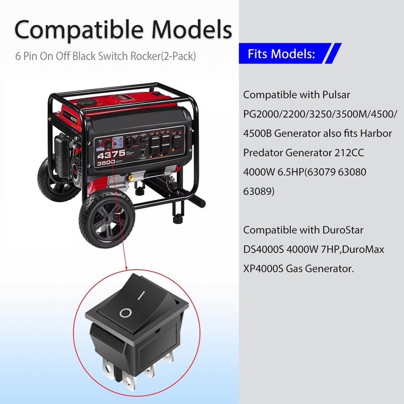 Switch Rocker for Predator 1800W 4000W 4375W 6500W for Champion