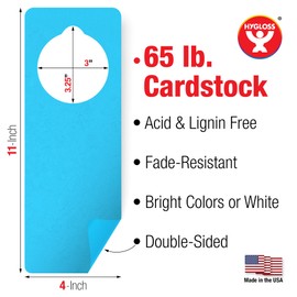 Hygloss Cardstock Door Knob Hanger Blank for Crafts - 24 Pcs Assorted Bright Colors for Easy Decorate/Write-On - Bulk Doorknob Hangers for Craft, DIY Blank Doorknob Sign Projects