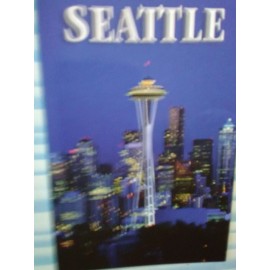 photo POST CARD DUSK OVER SPACE NEEDLE SEATTLE WASHINGTON
