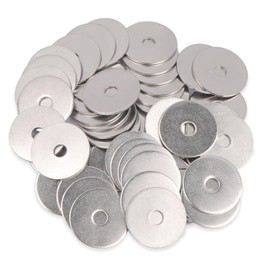 AOKOLL 50PCS Fender Washers 1/4" x 1-1/4", 304 Stainless Steel Flat Washers Universal Metal Washers (1/4" x 1-1/4" 50PCS)