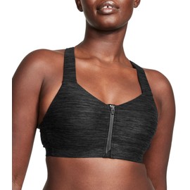 Victoria's Secret Women's VSX Knockout Front Close Sports Bra, High Impact Underwire Sports Bra, Bras for Women, Onyx Gray Heather, (34C)