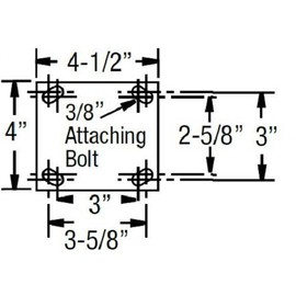 Albion 16LF0680 16 Series Floor Lock, 6" Caster Wheel Diameter, 7-1/4" Caster Height, 3/4" Retracted Clearance, 4-1/2" Length x 4" Width Base Plate