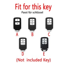 HIBEYO Smart Car Key Case Fits Honda CR-V Jazz Civic HR-V Accord Odyssey City Grace Protective Key Case Cover Key Case Key Shell Key Fob Remote Keyless Leather Blue B