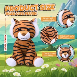 Blueweenly 20 Pieces Tiger Stuffed Animal for Kids 6 Inch Small Stuffed Tiger Plush Bulk Cute Tigers Toy for Boys Girls Gifts Forest Animal Theme Birthday Gifts Party Favors