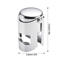 Gobesty Champagne Stainless Steel Stopper, Set of 4 Champagne Stopper for Wine Lovers