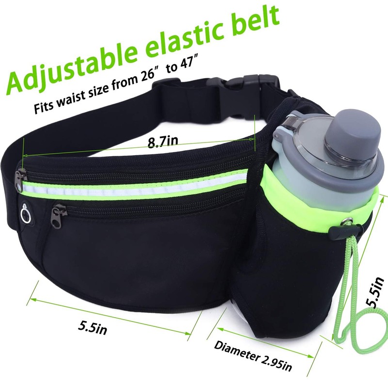 Guyode Bum Bag with Bottle Holder, Running Belt, Running Belt,