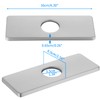 JONKEAN 6" Faucet Hole Cover, Rectangular Escutcheon Plate, Bathroom Faucet