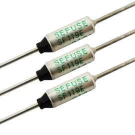 Vigor_Source 3 pcs. New SF119E NEC SEFUSE SF119E Thermal Fuse Thermal Cut Out 121C Cutoff 121 Degree Rated Voltage: 110V / 220V 10A SF119E