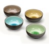 RSVP International Japanese Crackle Glaze Ceramic Bowl Set Dishwasher Safe,