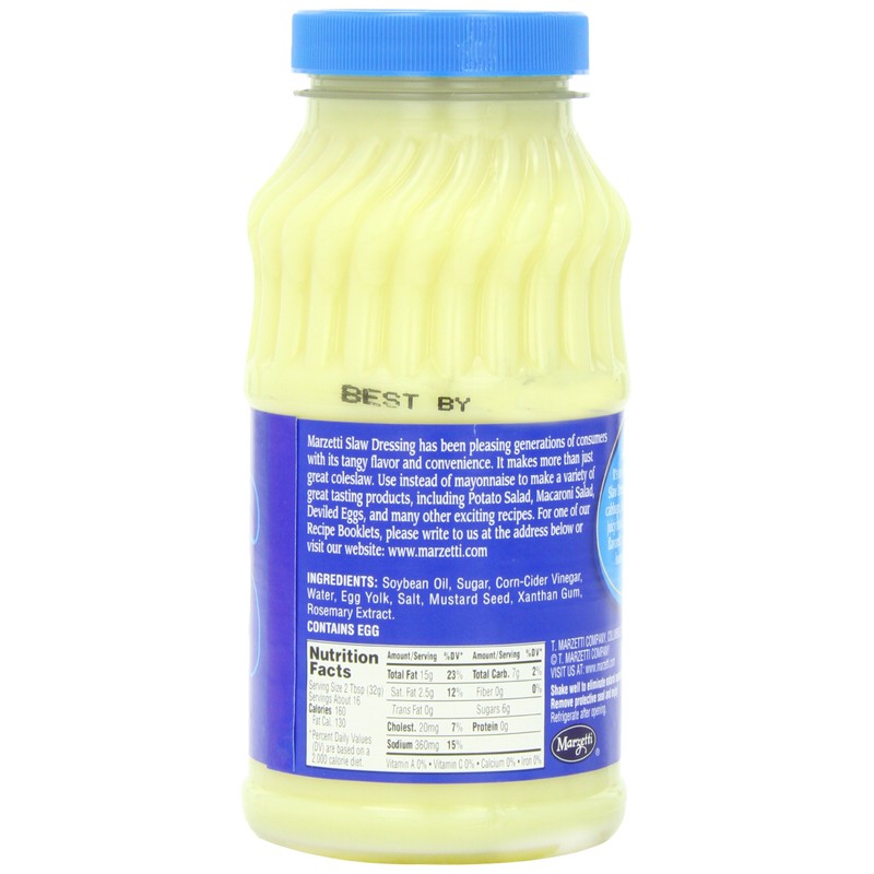 Marzetti "Lite" Slaw Dressing, 16-Ounce Jars (Pack of 6)