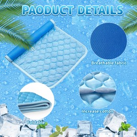 PAIGTEK Dog Cooling Mat - Self Cooling Mat for Small Medium Large Dogs,Easy Washable,Water Absorption Top,Materials Safe,