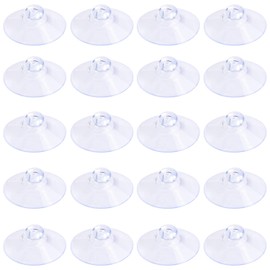 Pawfly 20 Pack Clear Suction Cups 3 cm PVC Plastic Sucker Without Hooks for Home Decoration and Organization