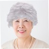 VICASKY Grandmother Wig for Women Short Grey Synthetic Hair Elderly