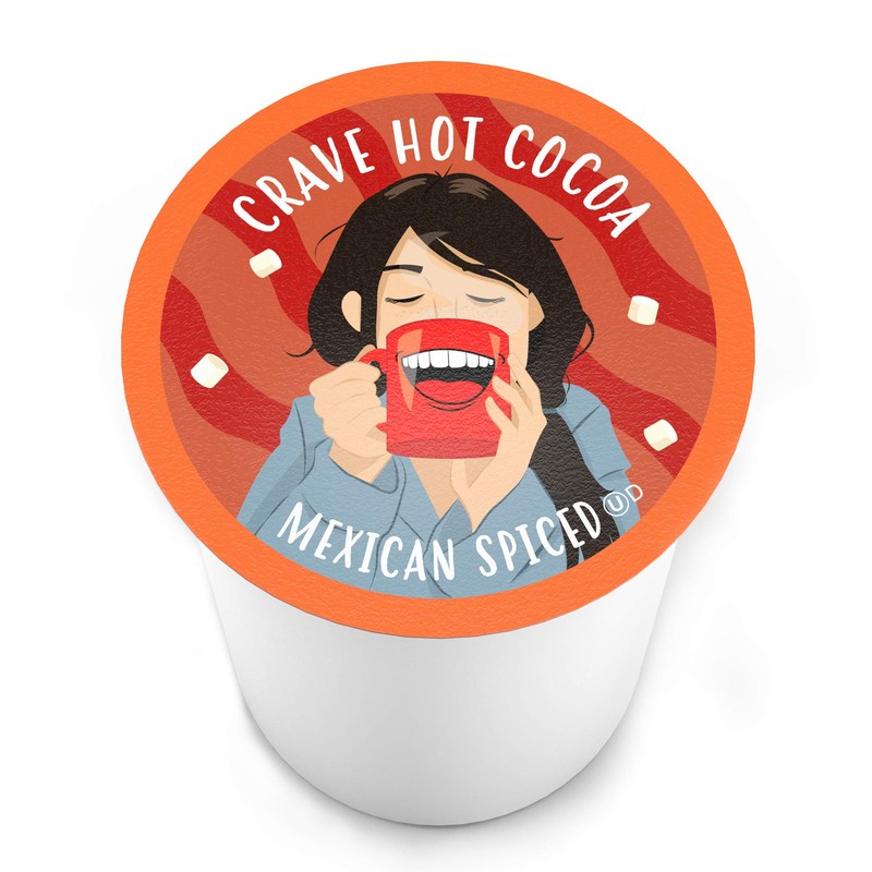 Crave Hot Chocolate Pods, Compatible with K-Cup Brewers, Mexican Spice