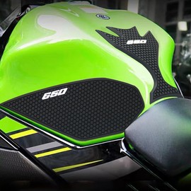 For Kawasaki Ninja 650 Z650 Ninja 650 Ninja z 650 2017-2024 Motorcycle Tank Pad Anti Slip Protective Sticker Side Tank Pad Traction Pad for Ninja 650/Z650 (3 Pcs)