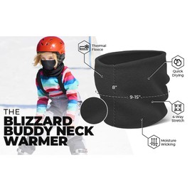 Winter Neck Warmer Gaiter, Fleece Warm Face Cover, Windproof Neck Scarf for Cold Weather Snowboard Skiing Cycling Outdoor Sports, for Kids Boys & Girls (Grey)