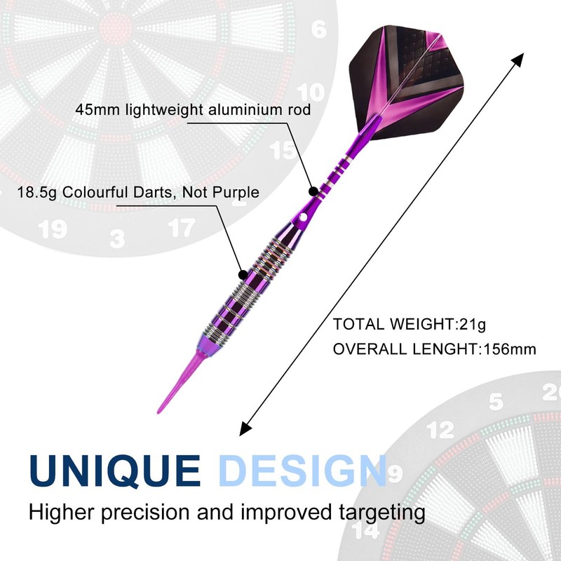 Trecynd Darts with Plastic Tip for Electronic Dartboard Soft Darts