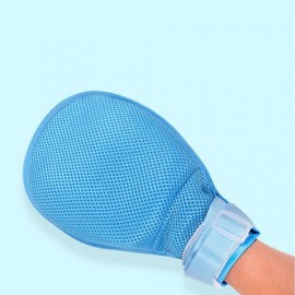 Elderly hand wrap gloves silver supplies zipper type hand wrap hospital care blue