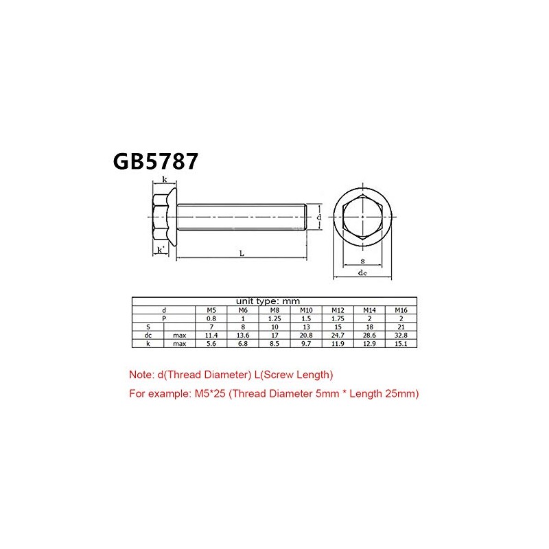 Stainless Steel Flanged Hex Head Bolts Flange Hexagon Screws