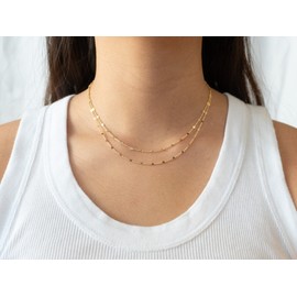 NECOCY Gold Necklace For Women 14k Gold Plated Necklace Set Layered Gold Necklaces Dainty Chunky Thin Chain Choker Necklace For Women Gold Jewelry Gifts