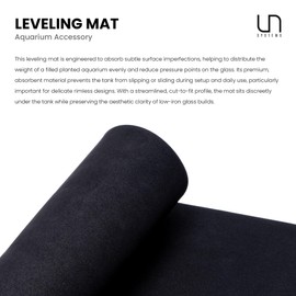 UNS Leveling Mat - 36x22cm | 14.17x8.66in, 5mm - Non-Slip Dense Foam Freshwater Saltwater Aquarium Mat for Planted Tanks, Marine Coral Reef, Turtle Reptile Enclosure, Betta Fish Shrimp Tank - Black