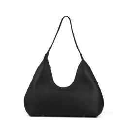 MultiValue Shoulder Bag, Fashion Underarm Purses with Zipper Large Capacity Ladies Handbags Solid Colour Hobo Bag for Shopping Dating Commuting (Black)