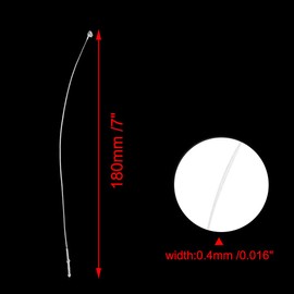 sourcingmap 500 Pieces White Snap Lock Pins Loop Price Tag Fastener 7" 180mm