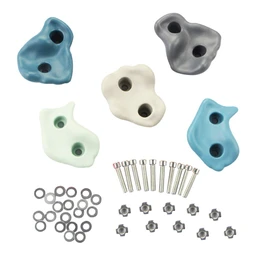 IFOYO Rock Climbing Holds, 5 Pack Large Climbing Rocks for Indoor Outdoor Playground Set for Kids over 4 Years Support 132lbs/60kg, Dark Color
