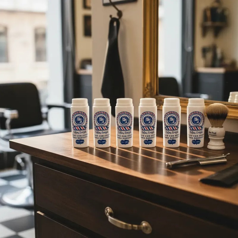 Talco Fino Con Aroma Fresco Para Barbero (10 Unidades 120g)