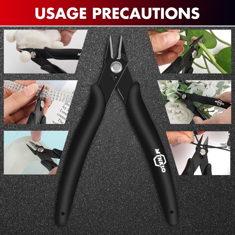 MTHKLO Wire Cutter Precision Diagonal Plier Tool Side Cutting for