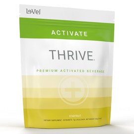 Thrive Activate Energy Drink Mix, Focus & Performance Powder with Vitamin B12, Vitamin C, E & Zinc, L Carnitine, L Taurine, and Caffeine, Gluten Free, Sugar Free, Starfruit, 30 Drink Mix Packets