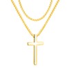 Moguri Cross Necklace for Men, 60 cm Stainless Steel Pendant